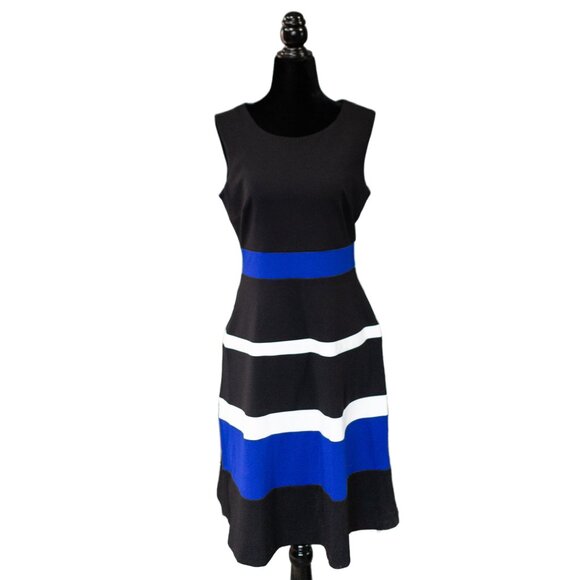 connected apparel Dresses & Skirts - NWT Connected Apparel Black and Blue Dress, Size 8